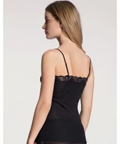 Calida Undertøj<996 BLACK - Richesse Lace Spaghetti top