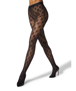 Wolford Sexet Lingeri<7005 BLACK - Rose Strømpebukser/Leggings