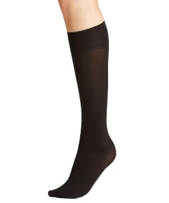 Falke Knæstrømper<3009 BLACK - Seidenglatt 40 KH Knee High