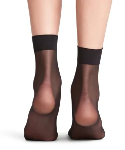 Falke Ankelstrømper/ Sokker<3009 BLACK - Seidenglatt 15 SO Socks