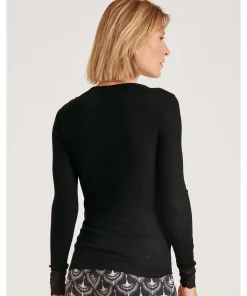 Calida Undertøj<996 BLACK - Silky Wool Glam Top long-sleeve
