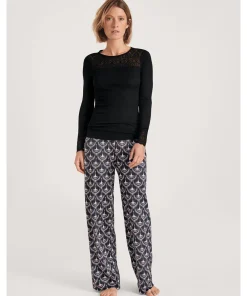 Calida Undertøj<996 BLACK - Silky Wool Glam Top long-sleeve