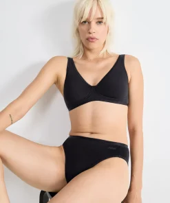 Sloggi Trusser<0004 BLACK - GO Daily Cotton Tai 3P