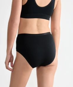 Sloggi Trusser<0004 BLACK - GO Daily Cotton Midi 3P