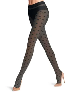 Falke Strømpebukser/ Leggings<3009 BLACK - Snow Dot TI Tights
