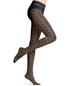 Falke Strømpebukser/ Leggings<3009 BLACK - Snow Dot TI Tights
