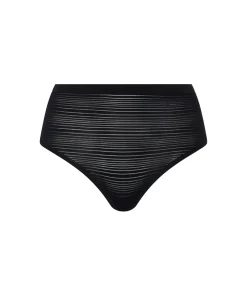 Chantelle Undertøj|Trusser<011 BLACK - Softstretch Stripes High Waist Thong