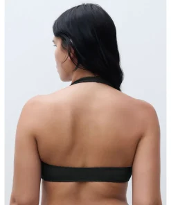 Chantelle Bikinier<011 BLACK - Swim One Size Wirefree Plunge T-shirt Bra