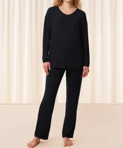 Triumph Top/ Loungeshirt/ Pyjamas|Pyjamas/ Loungewear<0004 BLACK - Timeless Sensuality Pyjamas
