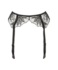 Missya Tilbehør<174 BLACK W SILVER LUREX - Emily Suspender Belt