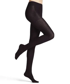 Falke Strømpebukser/ Leggings<8595 BLACKBERRY - Cross Knit Tights