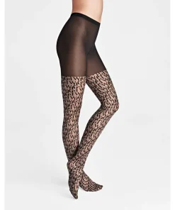 Wolford Strømpebukser/ Leggings<9180 BLACK/BLACK - Logomania Strømpebukser/Leggings
