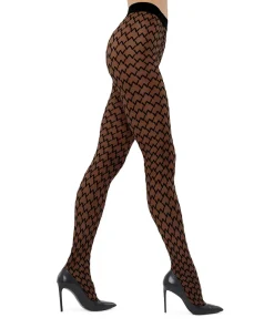 Wolford Strømpebukser/ Leggings<9180 BLACK/BLACK - Sheer W Tights