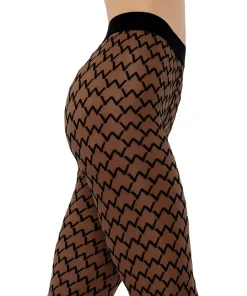 Wolford Strømpebukser/ Leggings<9180 BLACK/BLACK - Sheer W Tights