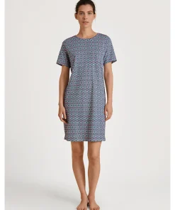 Calida Natskjorter/ Big Shirts|Natkjoler/ Underkjoler/ Chemiser<565 BLUE TOPAZ - Spring Nights Sleepshirt