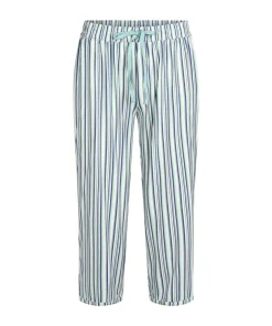 Lady Avenue Pyjamas/ Loungewear<650 BLUE/GREY STRIPE - Bambus Homewear Short-sleeve Pyjamas