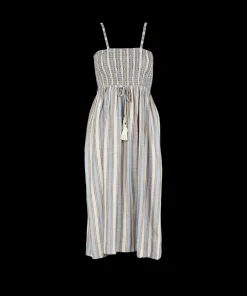 Missya Strandtøj<083 BLUE/IVORY STRIPES - Verona beach dress