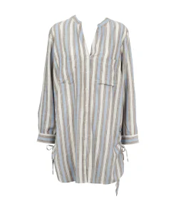 Missya Strandtøj<083 BLUE/IVORY STRIPES - Verona Beach Shirt