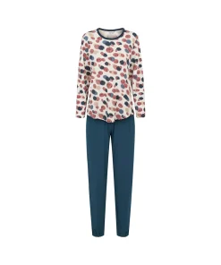 Lady Avenue Pyjamas/ Loungewear<1052 BLUE/RED - Bamboo Bamboo Long Sleeve Pyjamas