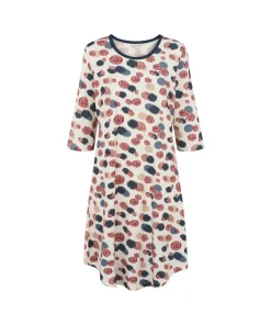 Lady Avenue Natkjoler/ Underkjoler/ Chemiser<1052 BLUE/RED - Bamboo Sleeve Nightdress