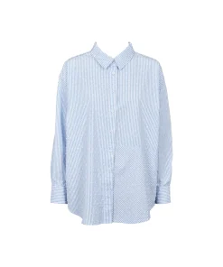 Missya Top/ Loungeshirt/ Pyjamas<248 BLUE/WHITE STRIPE W. DOTS - Lullie Nightshirt