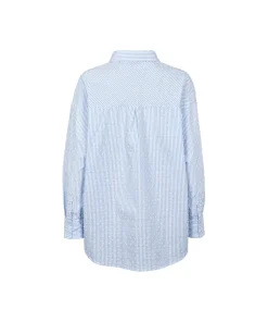 Missya Top/ Loungeshirt/ Pyjamas<248 BLUE/WHITE STRIPE W. DOTS - Lullie Nightshirt
