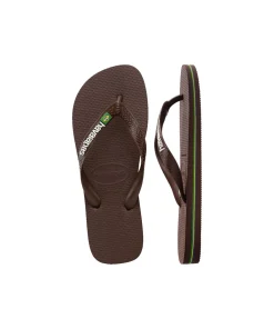 Havianas Tilbehør<2673 BROWN/WHITE - Brasil Logo Havaianas Flip Flop