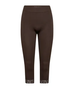 Decoy Undertøj<89 BRUN - Seamless Capri W/Lace