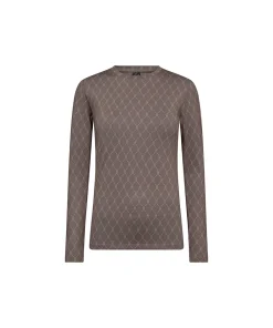 Hype The Detail Top/ Loungeshirt/ Pyjamas|Undertøj<225 BRUN - Printed Blouse