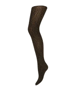 Hype The Detail Strømpebukser/ Leggings<4262 BRUN - Leopard Tights