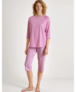 Calida Pyjamas/ Loungewear<119 BUBBLE GUM PINK - Daylight Dreams 3/4 Pyjamas