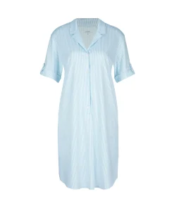 Calida Natskjorter/ Big Shirts<545 CASCADE BLUE - Amalfi Journey Nightdress