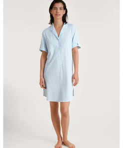 Calida Natskjorter/ Big Shirts<545 CASCADE BLUE - Amalfi Journey Nightdress