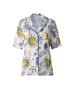 Calida Top/ Loungeshirt/ Pyjamas<904 CHARM CREAM - Favourites Magic Shirt Short-Sleeve