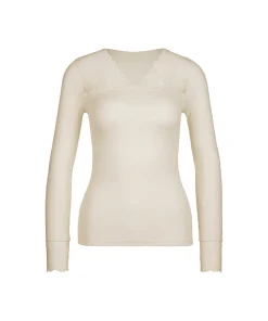 Calida Undertøj<904 CHARM CREAM - Silky Wool Glam Top Long-Sleeve