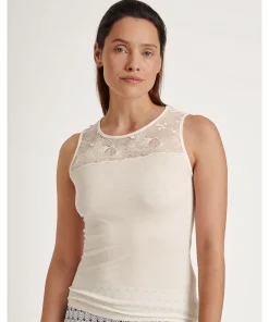 Calida Undertøj<904 CHARM CREAM - Silky Wool Glam Tank Top
