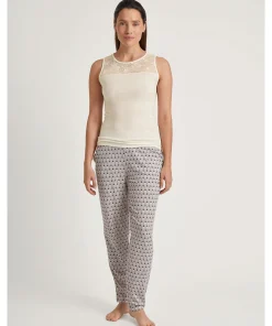 Calida Undertøj<904 CHARM CREAM - Silky Wool Glam Tank Top