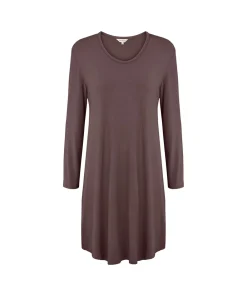 Lady Avenue Natkjoler/ Underkjoler/ Chemiser<190 COFFEE BEAN - Bamboo Homewear Bamboo Long Sleeve Nightdress