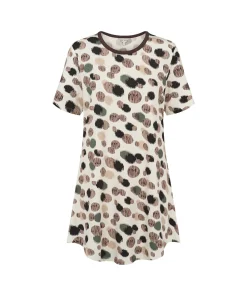 Lady Avenue Natskjorter/ Big Shirts|Natkjoler/ Underkjoler/ Chemiser<1051 COFFEE/SAND CIRCLES - Bamboo Bamboo Bigshirt