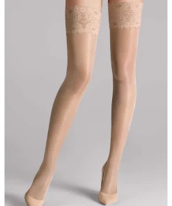 Wolford Selvsiddende/ Overknee<4273 COSMETIC - Satin Touch 20 Selvsiddende/over knee strømpe