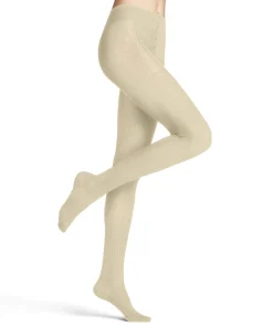 Falke Strømpebukser/ Leggings<2050 CREME - Cross Knit Tights