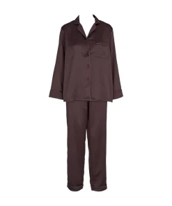 Missya Top/ Loungeshirt/ Pyjamas|Pyjamas/ Loungewear<044 DARK BROWN - Leo Sateen Pyjamas