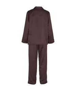 Missya Top/ Loungeshirt/ Pyjamas|Pyjamas/ Loungewear<044 DARK BROWN - Leo Sateen Pyjamas