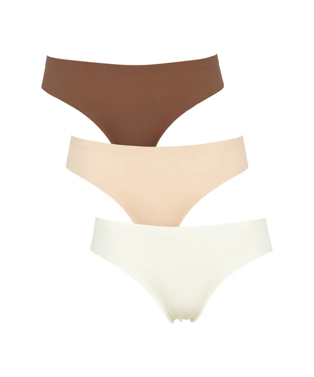 Missya Trusser<044 DARK BROWN - Seamless String 3-pack