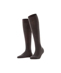 Falke Knæstrømper<5239 DARK BROWN - Softmerino KH Socks