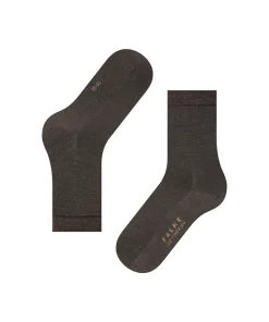Falke Ankelstrømper/ Sokker<5239 DARK BROWN - Softmerino SO Socks