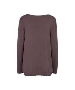 Missya Top/ Loungeshirt/ Pyjamas<044 DARK BROWN - Softness t-shirt