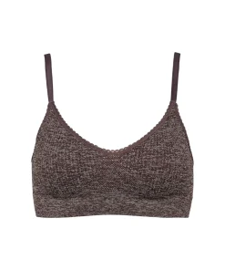 Missya Undertøj|Bh'er<044 DARK BROWN MELANGE - Lucia Bra Top