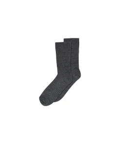 Mp Denmark Ankelstrømper/ Sokker<497 DARK GREY MELANGE - Fine wool rib Socks