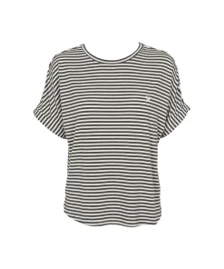Missya Top/ Loungeshirt/ Pyjamas<159 DARK GREY MELANGE - Softness Stripe Ss T-shirt